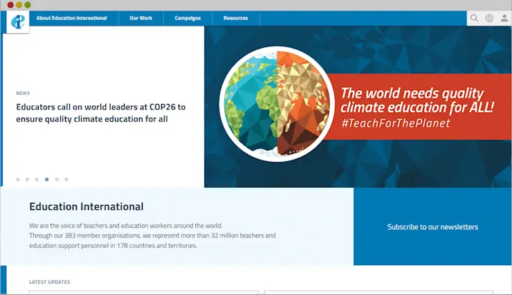 Education International CMS Website