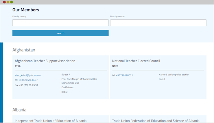 Education International CMS Website