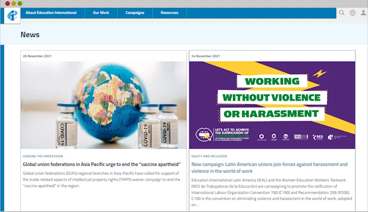 Education International CMS Website