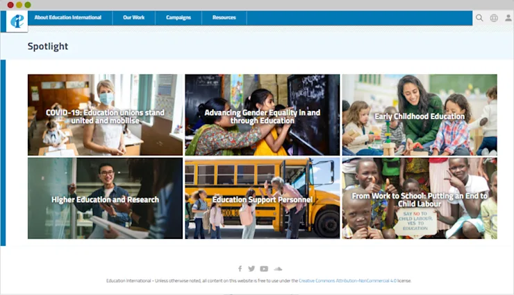 Education International CMS Website