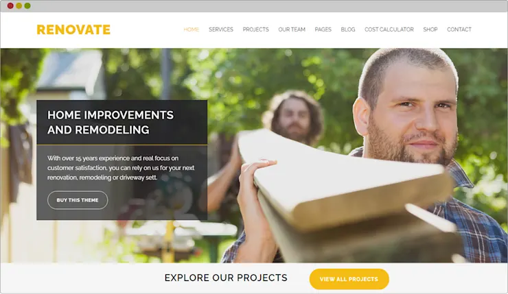 Construction Renovation Website