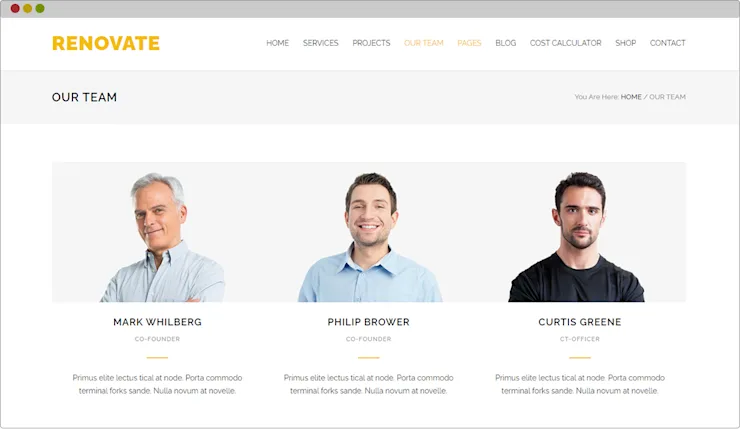 Construction Renovation Website