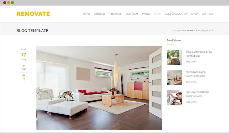 Construction Renovation Website