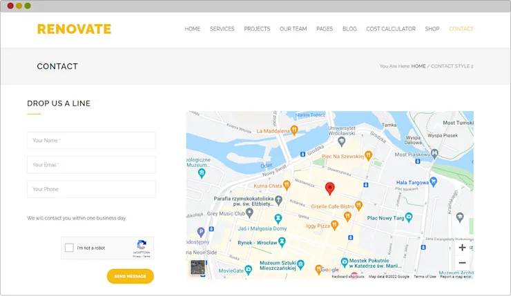 Construction Renovation Website