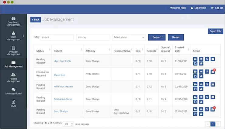Health Record Website