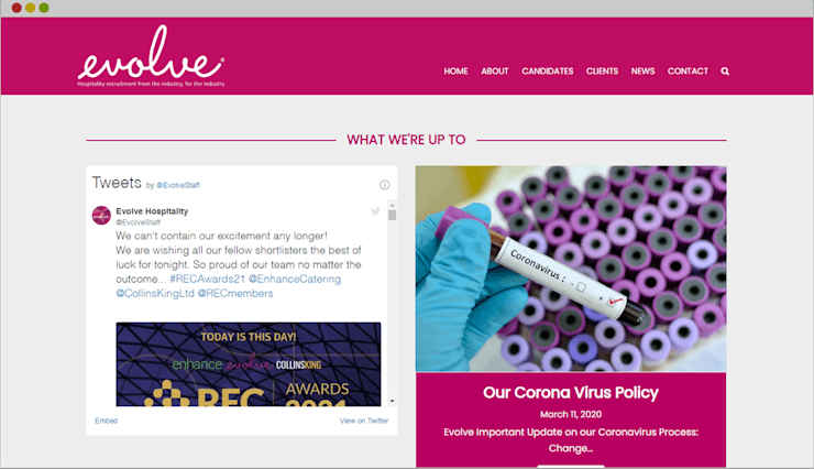 Evolve Job Portal Website