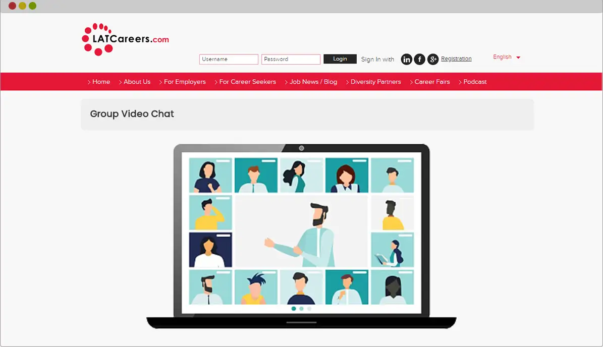 LatCareers Group Chat Website