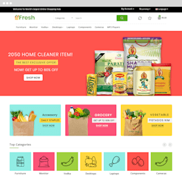 Fresh Grocery Multipurpose OpenCart theme preview