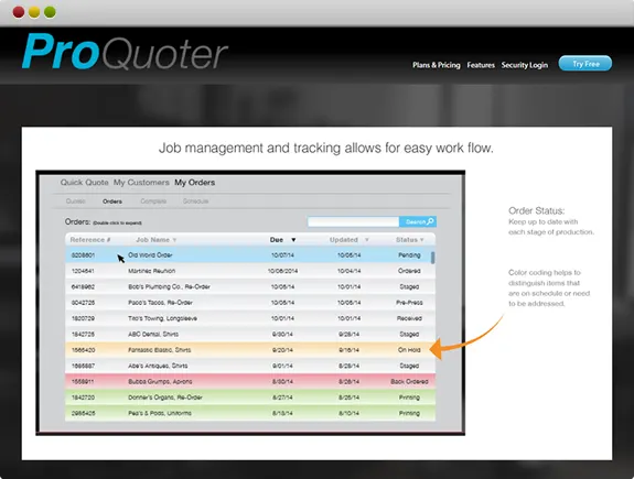 ProQuoter CRM Website
