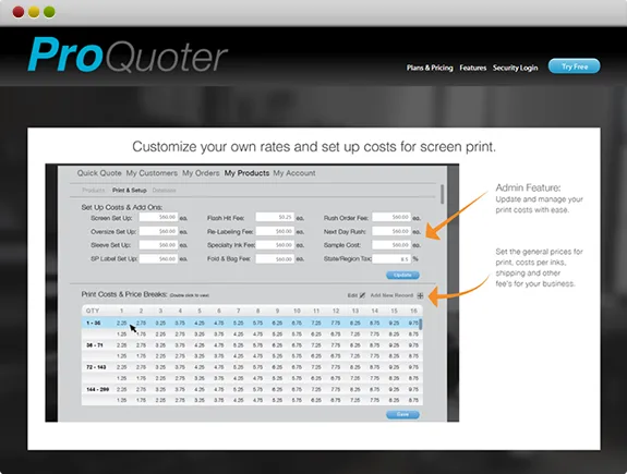 ProQuoter CRM Website
