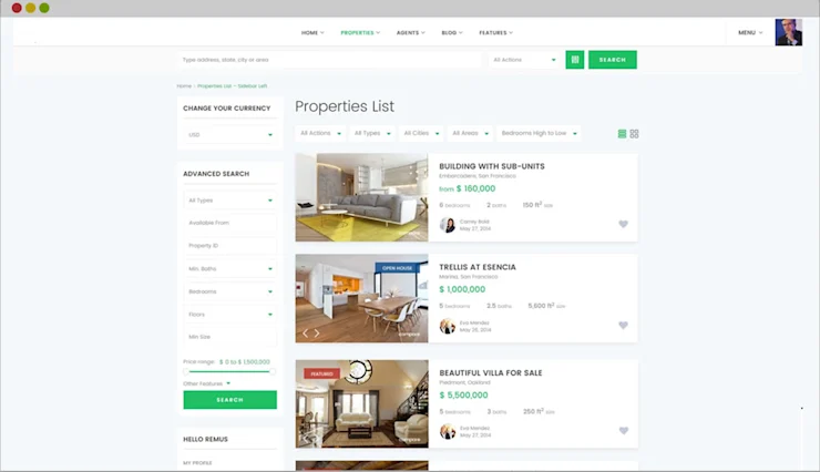 Real Estate Website Platform