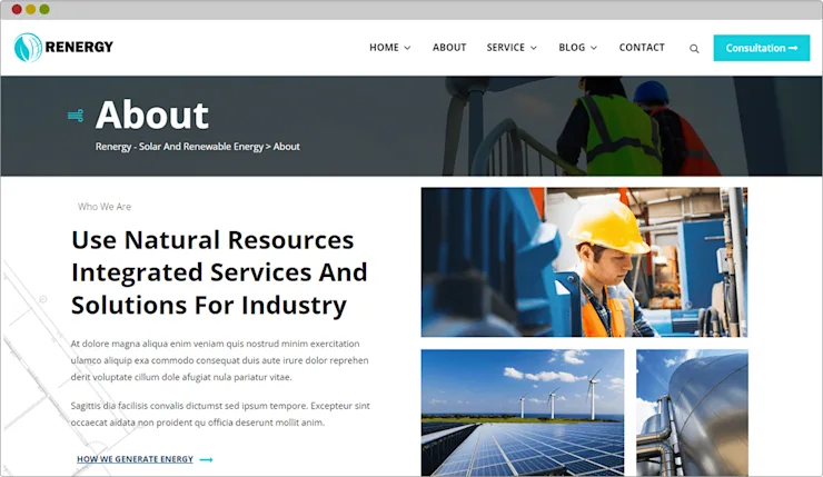 Renewable Solar Company Website