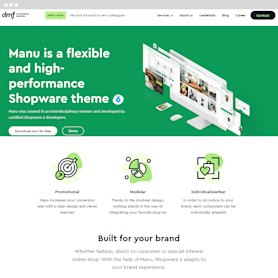 Manu Theme Shopware theme preview