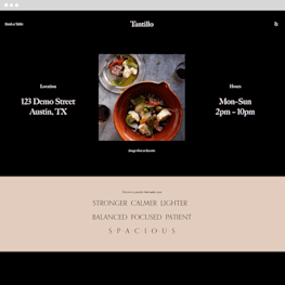 Tantillo Squarespace template preview