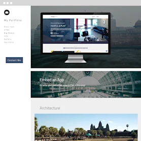Sleek Strikingly template preview