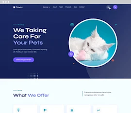 Pawsy Webflow template preview