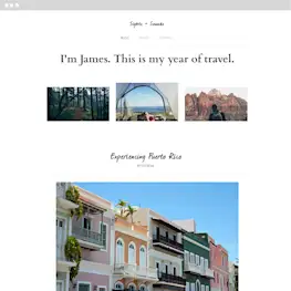 Sights and Sounds Cento Weebly template preview