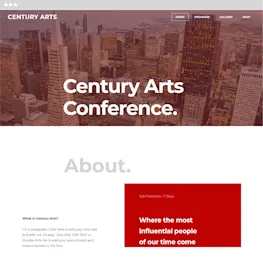 Century Arts Birdseye 2 Weebly template preview