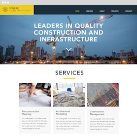 Construction Company Wix template preview
