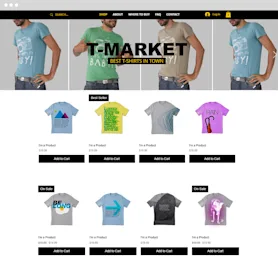 T-Shirt Store Wix template preview