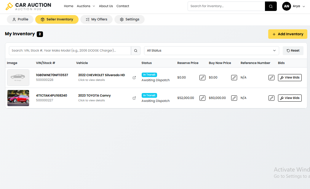 Seller Dashboard