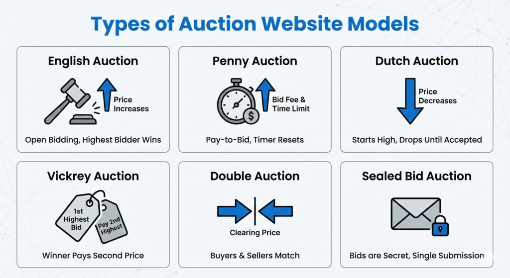 Types of Auction Website Models
