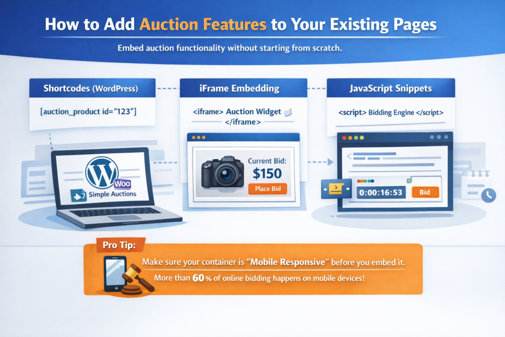 How to Add Auction Features to Your Existing Pages