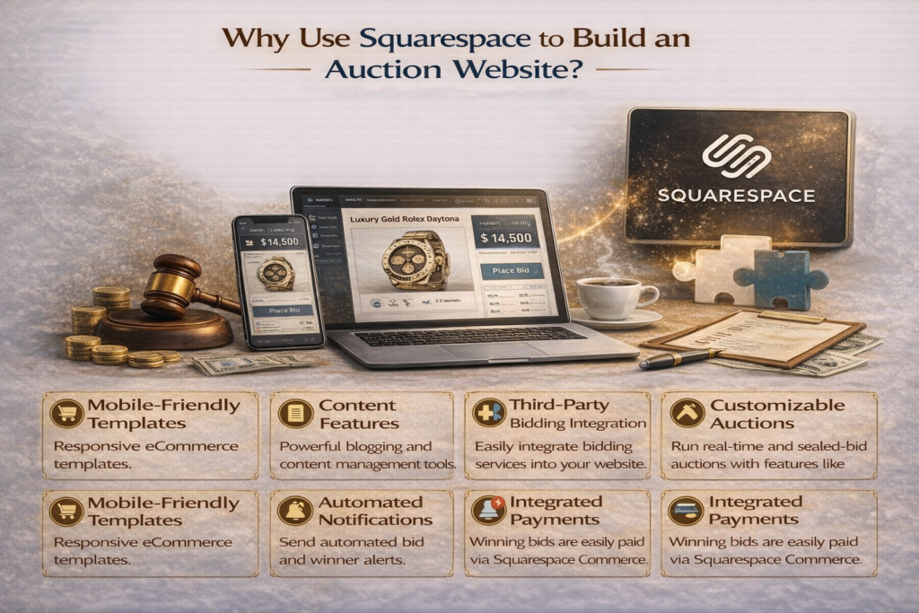 Why Use Squarespace to Build an Auction Website?