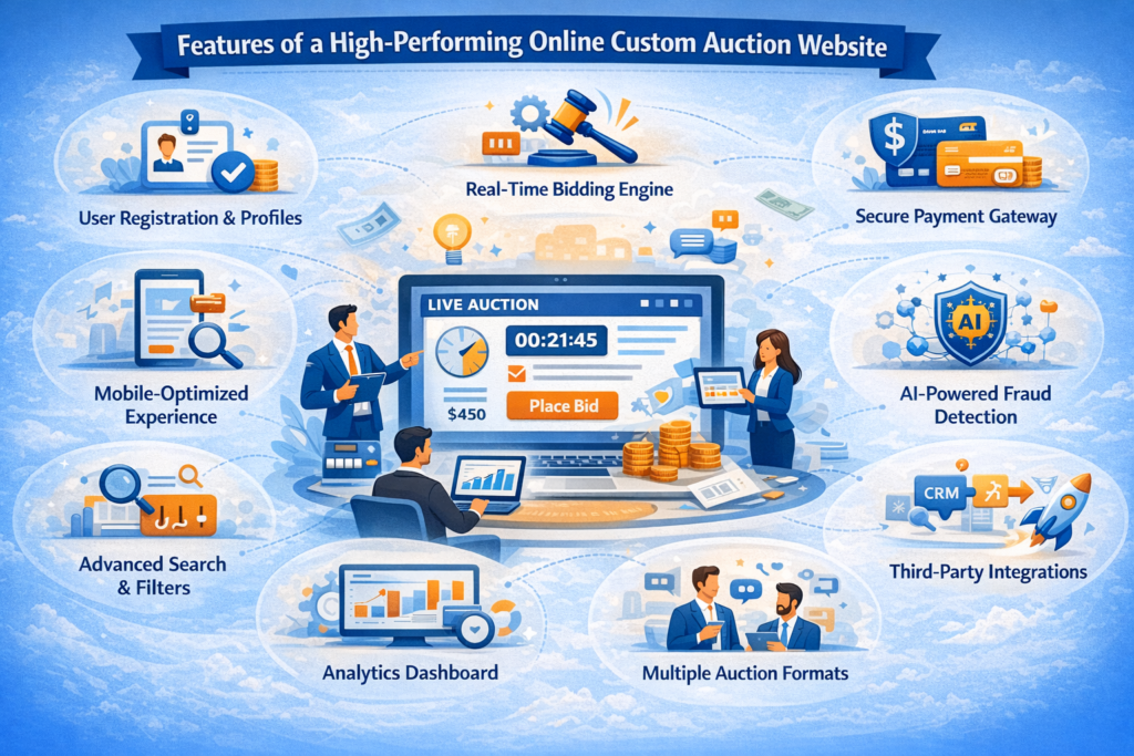 Features of a High-Performing Online Custom Auction Website