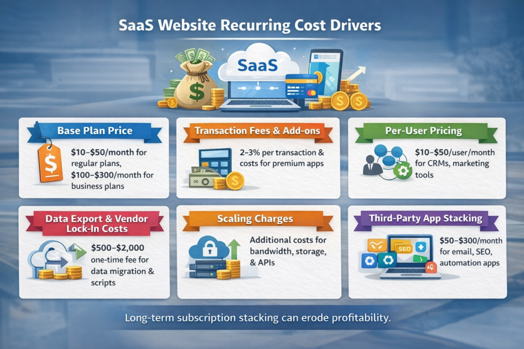 SaaS Website Recurring Cost Drivers