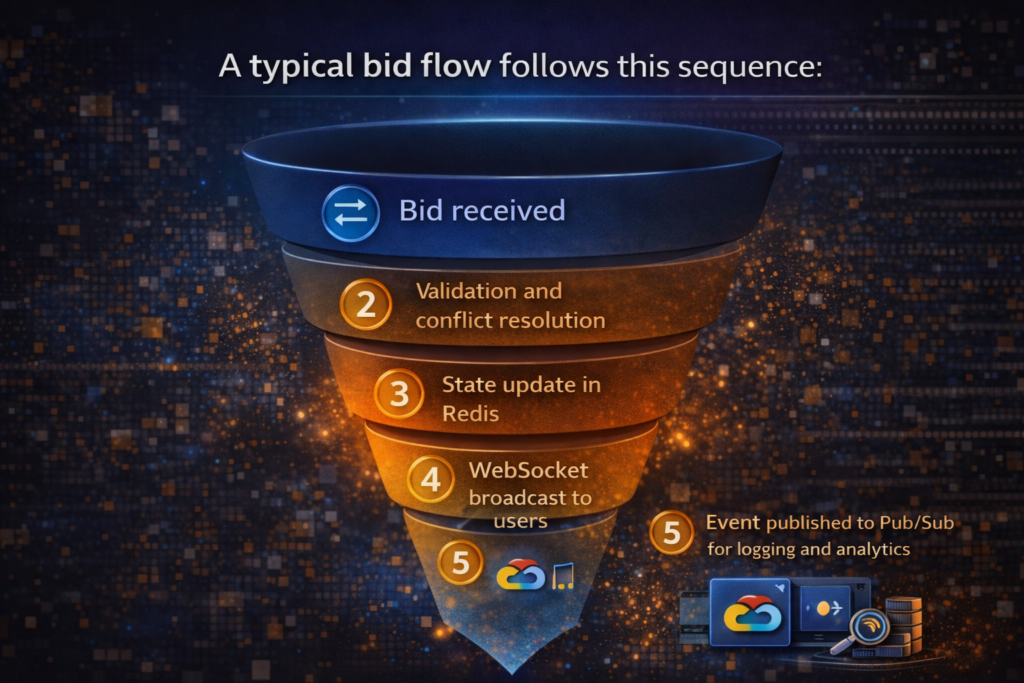 typical bid flow follows this sequence